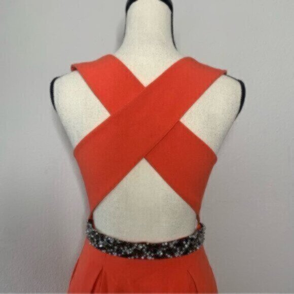 Rachel Roy Embellished Crisscross Open Back Mini Sheath Dress - Picture 7 of 15